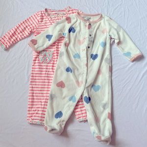 Carter’s set of 2 baby girl bodysuit size 6 months